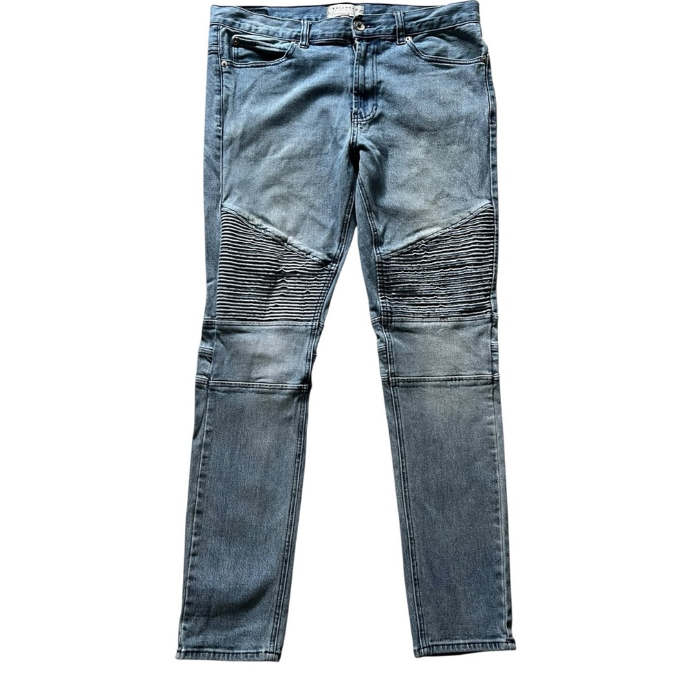 Bullhead stacked skinny light-wash y2k jeans men’s 32x30